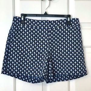 Ann Taylor mini floral navy shorts 2/4